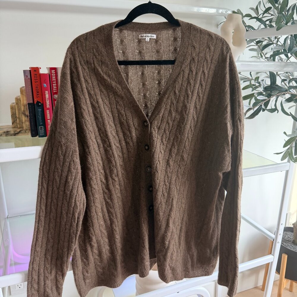 Reformation Giusta Oversized Cashmere Cardigan